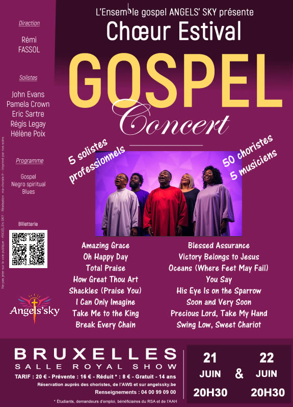 Affiche du Concert Gospel Angel's Sky Affiche du Concert Gospel Angel's Sky